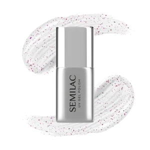 Semilac Top No Wipe Blinking Violet&Rose Flakes 7ml