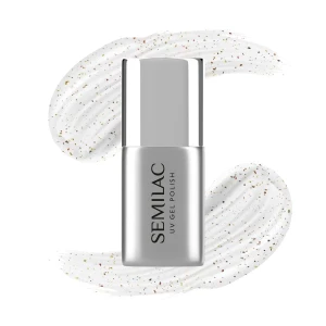 Semilac Top No Wipe Blinking Coppe&Gold Flakes 7ml