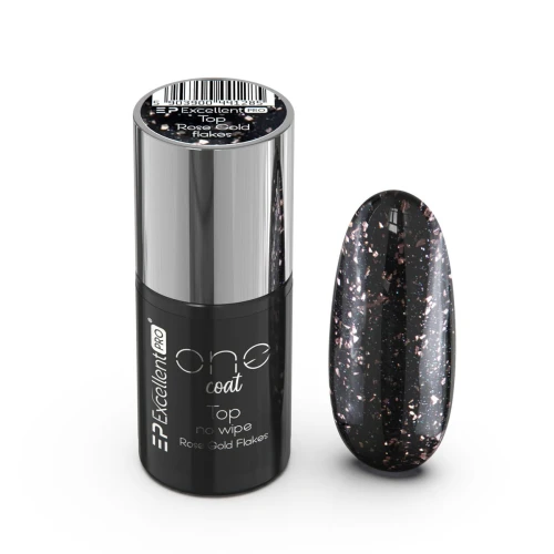 Excellent PRO One Coat Top No Wipe with Rose Gold flakes 7g.jpg