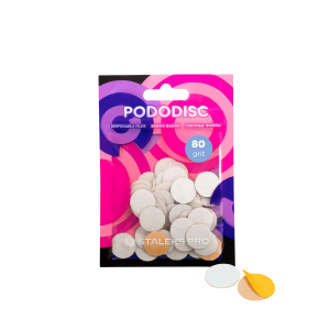Staleks Wymienne Pilniki Białe do Dysku do Pedicure PODODISC S EXPERT 80 Grit (50 szt)