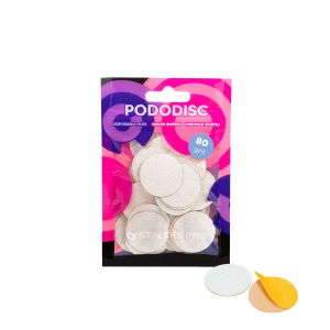 Staleks Wymienne Pilniki Białe do Dysku do Pedicure PODODISC L EXPERT 80 Grit (50 szt)