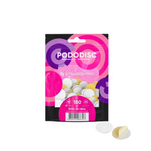 Staleks Wymienne Pilniki Białe na Miękkiej Bazie do Dysku do Pedicure PODODISC M EXPERT 180 Grit (50 szt)