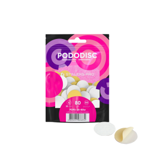 Staleks Wymienne Pilniki Białe na Miękkiej Bazie do Dysku do Pedicure PODODISC L EXPERT 80 Grit (50 szt)