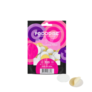 Staleks Wymienne Pilniki Białe na Miękkiej Bazie do Dysku do Pedicure PODODISC L EXPERT 320 Grit (50 szt)