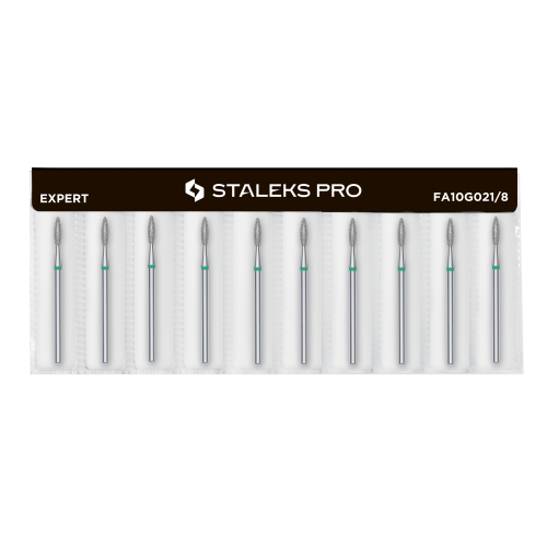 Staleks frez diamentowy płomyk zielony 2,1mm8mm..png