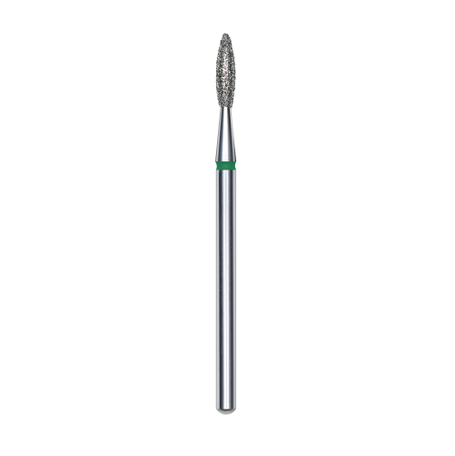 Staleks frez diamentowy płomyk zielony 2,1mm8mm.png