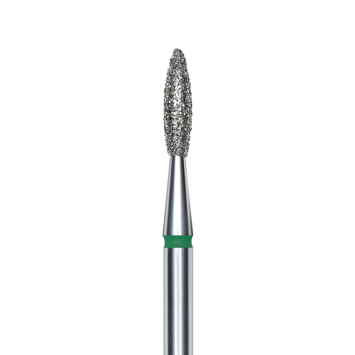 Staleks frez diamentowy płomyk zielony2,1mm8mm..png