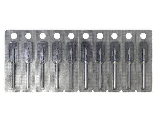 Staleks frez diamentowy płomień ostry niebieski.2,3mm8mm..png