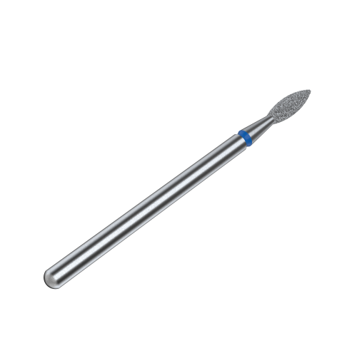 Staleks frez diamentowy płomień ostry niebieski2,3mm8mm.png