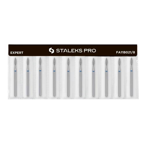 Staleks frez diamentowy płomyk DUO niebiesko-zielony 2,1mm8mm..png
