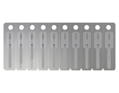 Staleks frez diamentowy płomyk DUO niebiesko-zielony2,1mm8mm.png