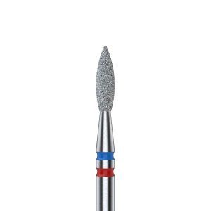 Staleks Frez Diamentowy DUO Płomyk Czerwono-Niebieski 2,1mm/8mm