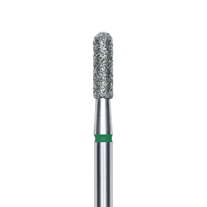 Staleks Frez Diamentowy Zaokrąglony Walec Zielony 2,3mm/8mm