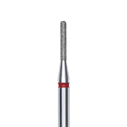Staleks frez diamentowy zaokrąglony walec czerwony1,4mm8mm.png