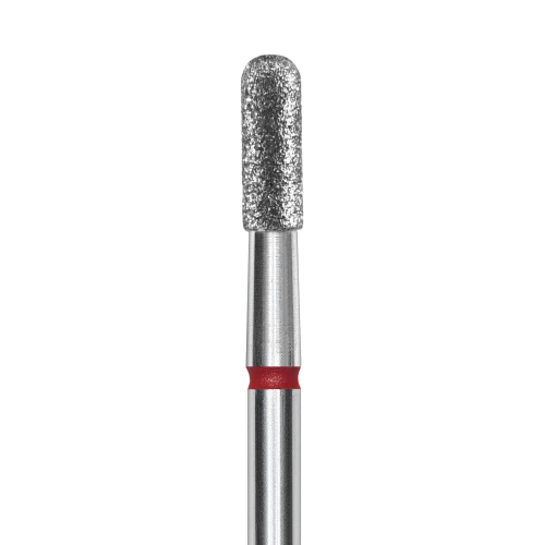 Staleks frez diamentowy zaokrąglony walec czerwony 2,3mm6,5mm.png