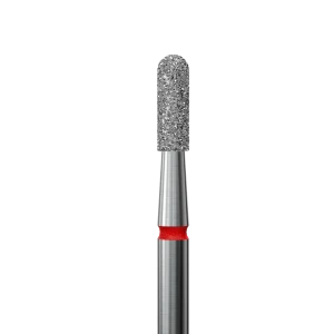 Staleks Frez Diamentowy Zaokrąglony Walec Czerwony 2,3mm/8mm