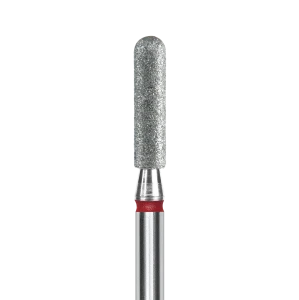 Staleks Frez Diamentowy Zaokrąglony Walec Czerwony 2,5mm/10mm