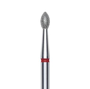 Staleks Frez Diamentowy Oliwka Ostra Czerwona 2,5mm/4,5mm
