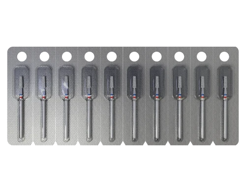 Staleks frez diamentowy duo stożek czerwono-niebieski2,5mm8mm..