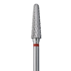 Staleks Frez z Węglika Spiekanego Ścięty Stożek Czerwony 4 mm/13 mm