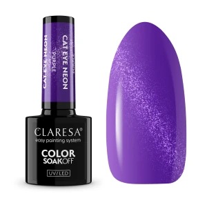 Claresa Cat Eye Neon Purple Lakier Hybrydowy 5g