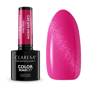 Claresa Cat Eye Neon Dark Pink Lakier Hybrydowy 5g