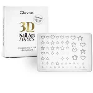 Clavier Formy Silikonowe do Ozdób 3D Gwiazdki Serca nr05