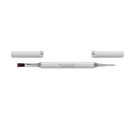 Staleks Pędzelek Dwustronny Exclusive do Żelu 10mm Liner 10mm (2).png
