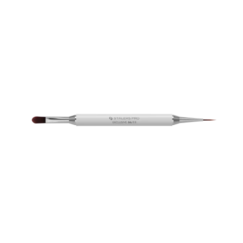 Staleks Pędzelek Dwustronny Exclusive do Żelu 11mm Liner 12mm (7).png