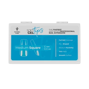 Victoria Vynn Tipsy Soft Gel Tips Medium Square 500 szt