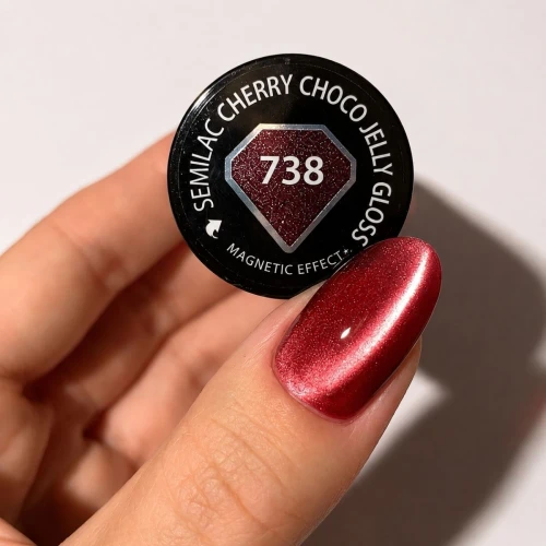 Semilac 738 Lakier Hybrydowy Cherry Choco Jelly Gloss.jpg
