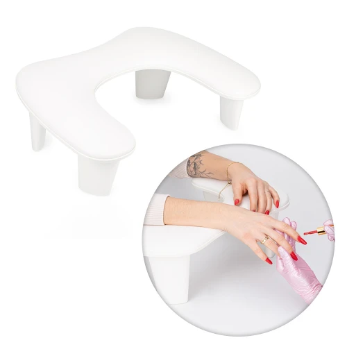 MollyNails biała podpórka do manicure na nóżkach.jpg