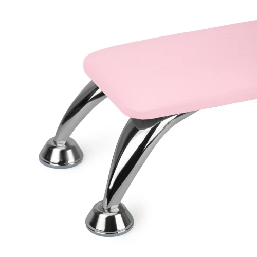 AlleLac różowo-srebrna podpórka na nóżkach do manicure.jpg