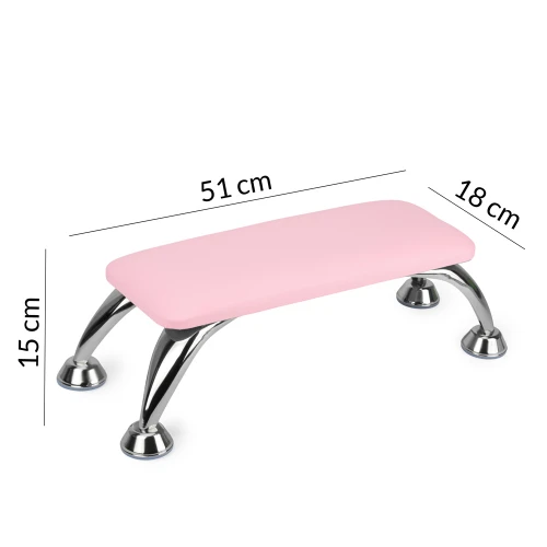 AlleLac różowo-srebrna podpórka do manicure na nózkach.jpg