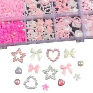 Clavier Ozdoba do Paznokci 3D 12szt Wstążki Koraliki